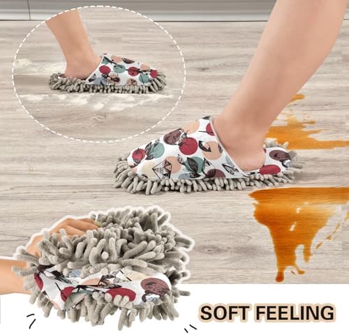Sinestour Dragonflies Mop Slippers for Floor Cleaning 1