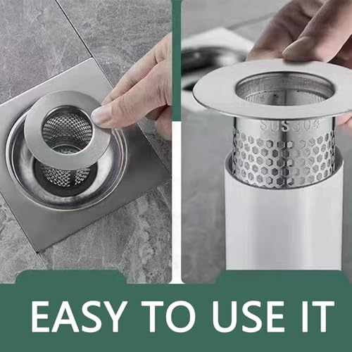 4PCS Stainless Steel Drain Hair Catcher for Sink Tub RV and Laundry