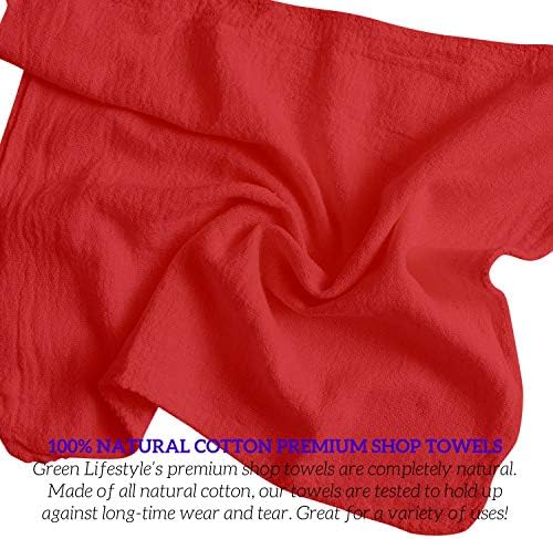 GREEN LIFESTYLE 150 Pack Red Cleaning Cloths