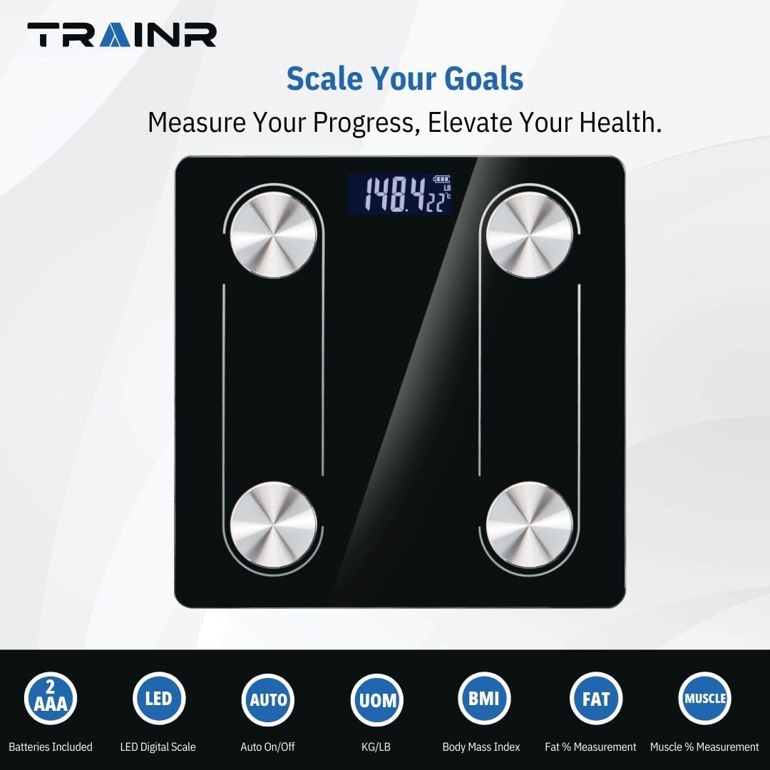 Digital Body Scale Trnr-BDYSCLE-BLK - Smart Fitness Tracker