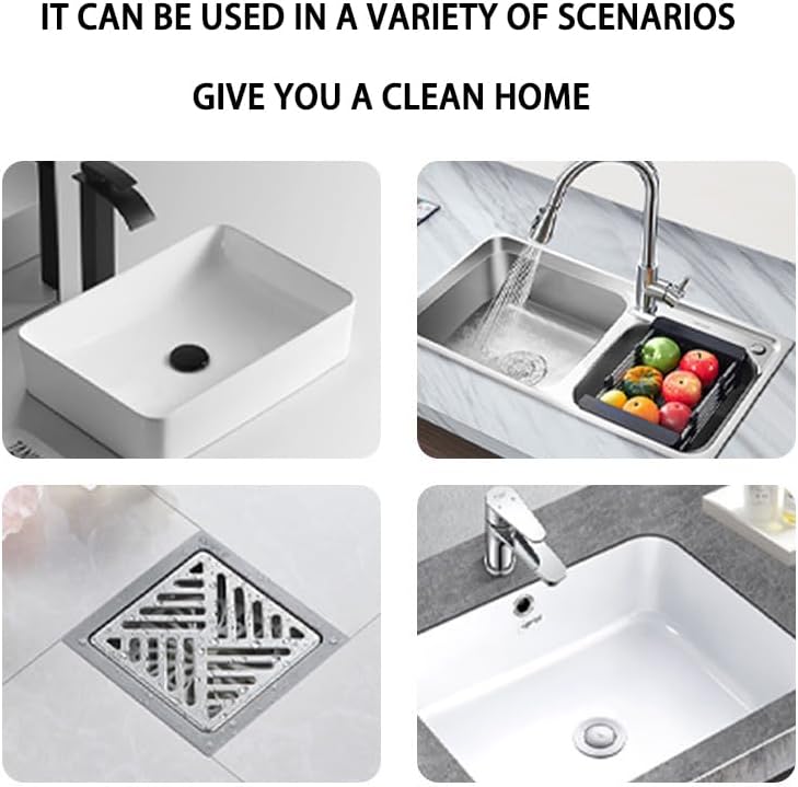 YUANJIA Shower Drain Cover with Suction Cup 2 Gray 1 White