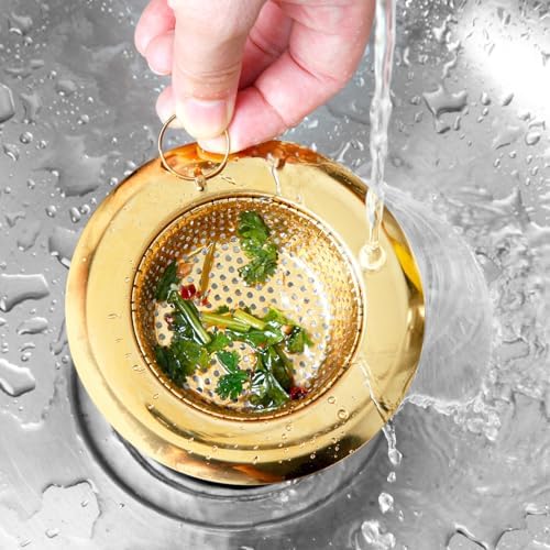 Blueden 2 Pack Stainless Steel Sink Strainers with Pull Ring 1