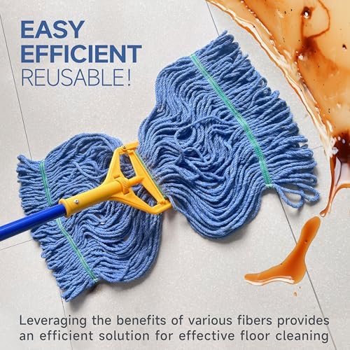 ONESIMUS 24oz Blue Mop Head Replacements Pack of 3