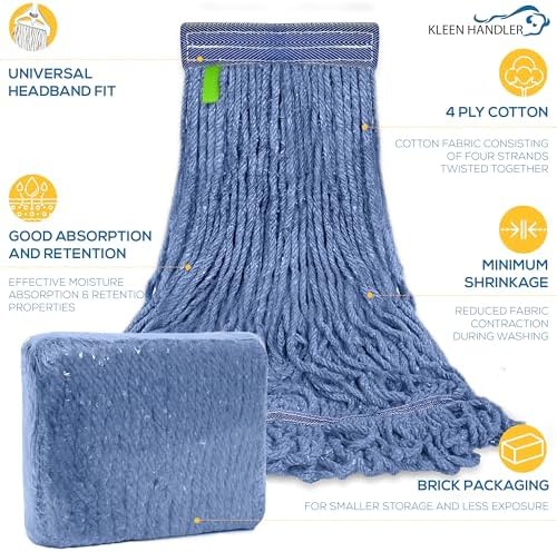 KLEEN HANDLER Blended Loop Mop Head 3-Pack