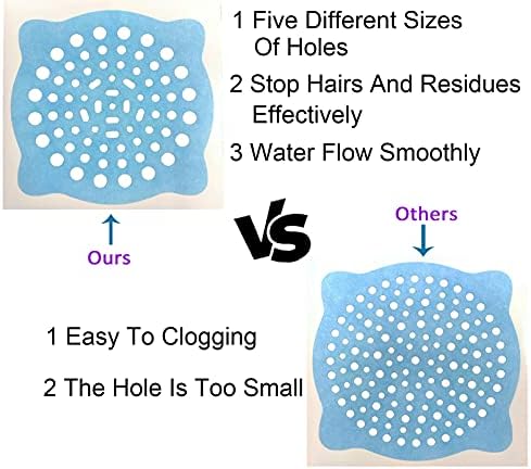 26 Pack Disposable Shower Hair Catcher with Waterproof Adhesive