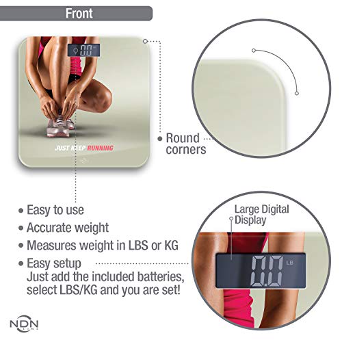 NDN LINE Digital Bathroom Scale Just Keep Running