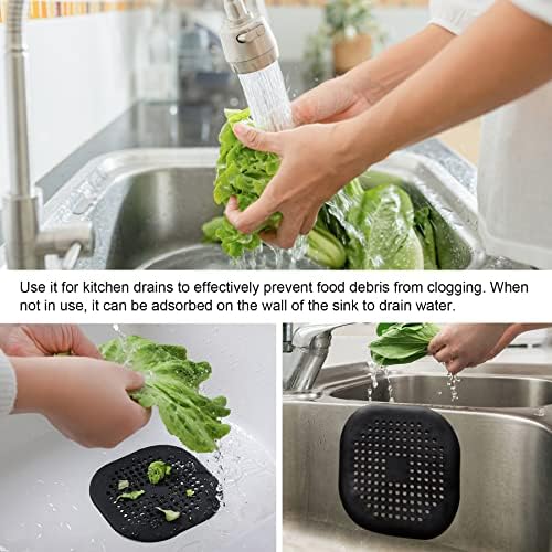 Philbinden 2-Piece Shower Drain Hair Catcher with Suckers