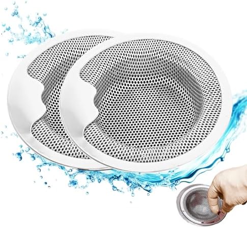 JATYP 2 Pack Stainless Steel Kitchen Sink Strainer with Upgrade Handle