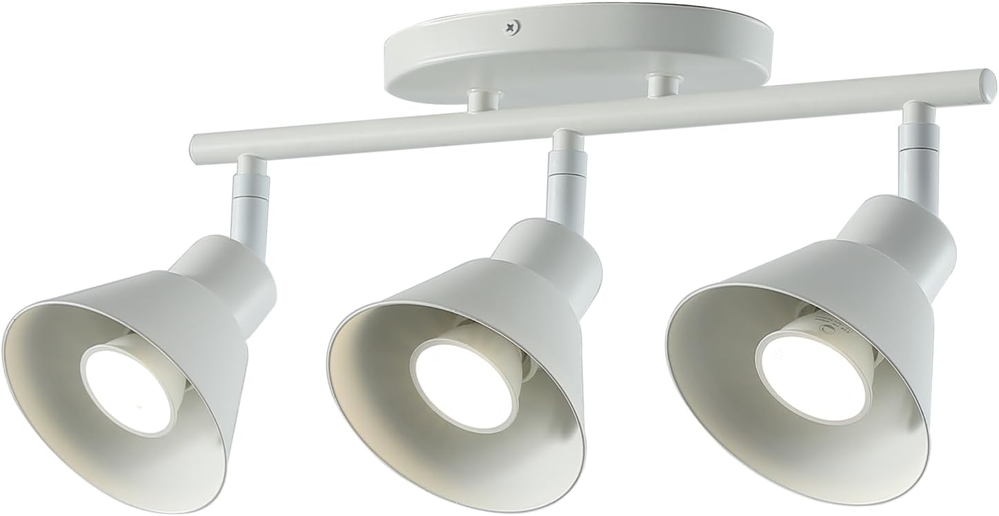 Vivihobb White Track Light with Flexibly Rotatable Head