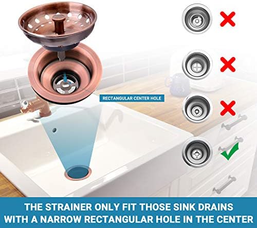 KONE Copper Sink Strainer Basket 2 Pcs 1
