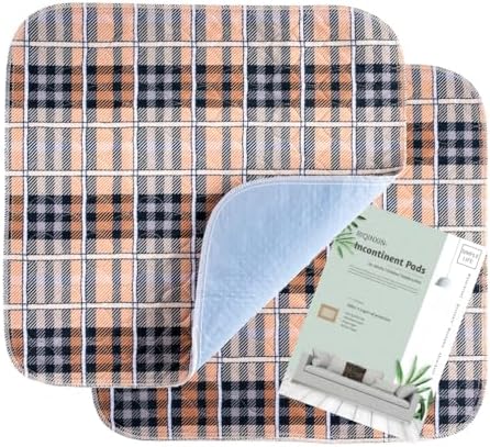 RIQINXIN Reusable Chair Pads for Adults 21x22in 2pcs Waterproof Non-Slip