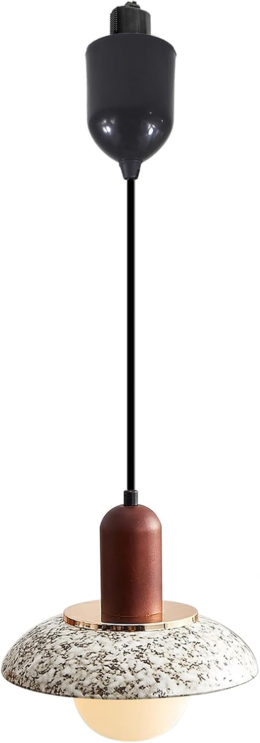 Kiven L Style 2-Wire Track Pendant Light with Ceramic Shade