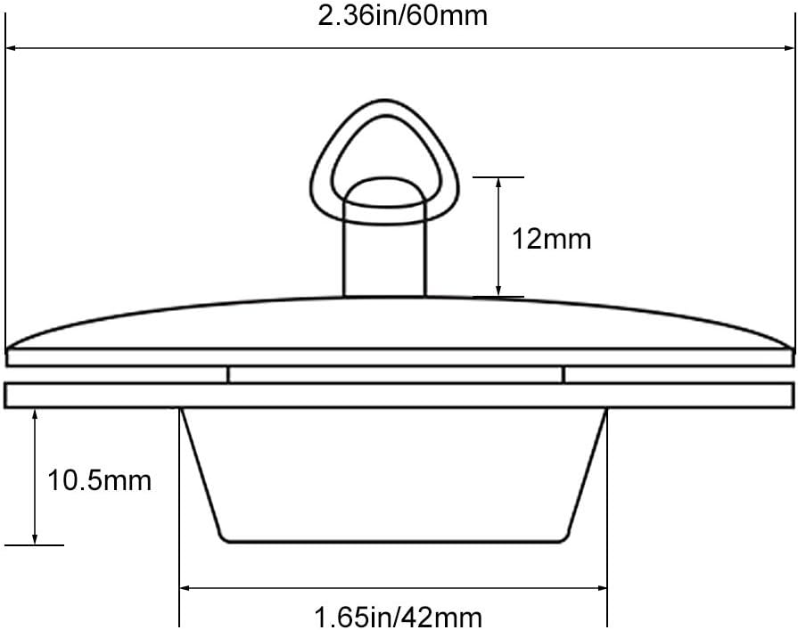 Asixx Chrome Drain Stopper with Chain for Sink and Bathtub