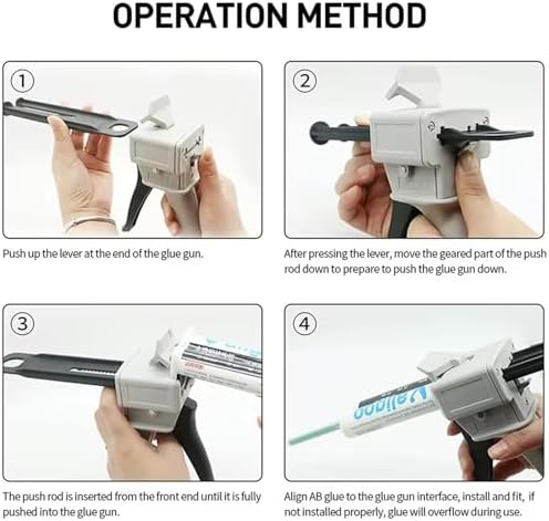 11 AB Epoxy Glue Gun Kit with Holder and Push Rod
