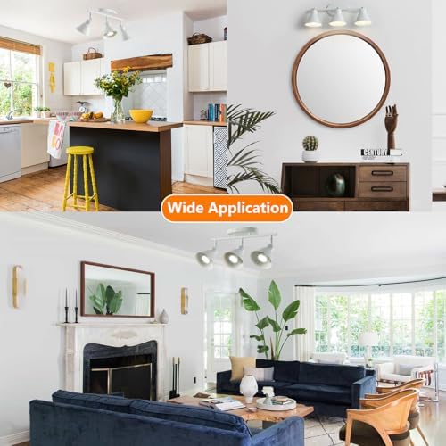 Vivihobb White Track Light with Flexibly Rotatable Head