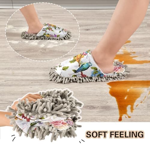 Sinestour Mop Slippers for Floor Cleaning Washable