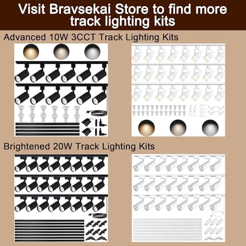 Bravsekai H Track Lighting Connector Kit