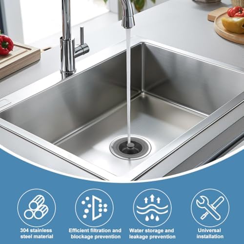 Homfanseec Kitchen Sink Drain Strainer with Deodorant
