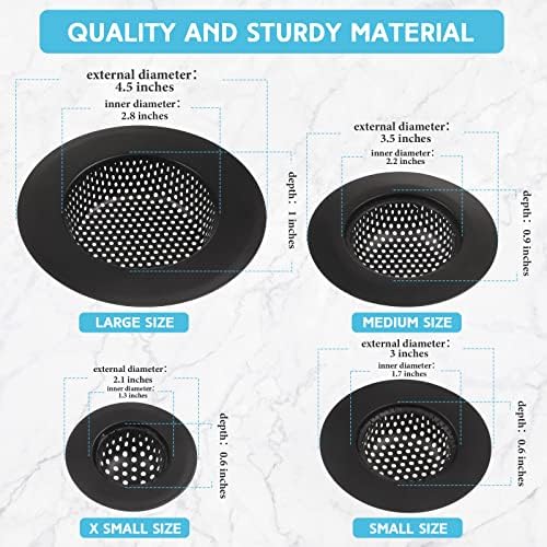 Hsei 4 Pack Stainless Steel Sink Strainers