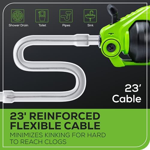 Greenworks 24V Cordless Drain Auger with 20Ah Battery