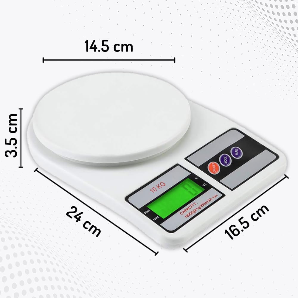 Digital Kitchen Scale 22lb 10kg Capacity Food Scale with ozg Units