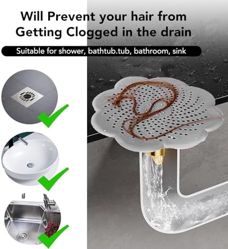 SOBERNA Drain Hair Catcher 2 Packs Gray White