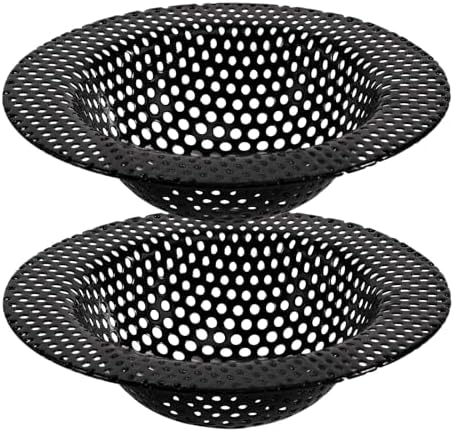 BESSEEK 2 Pcs Black Stainless Steel Mesh Sink Drain Strainer 1