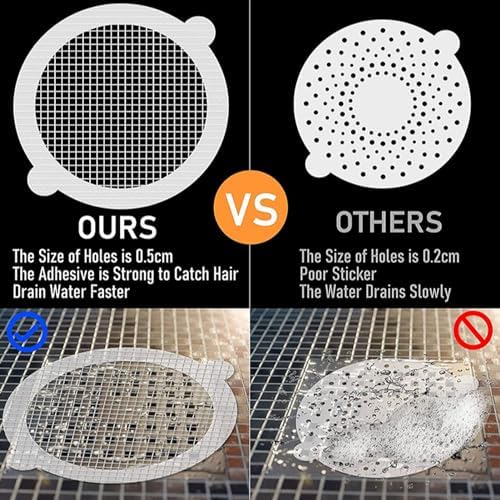 PERZOE Disposable Hair Catcher 1030 Pack for Drains Sinks Bathtubs