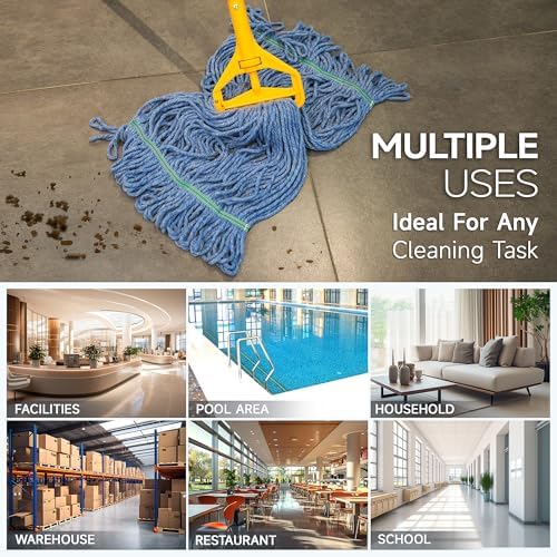 ONESIMUS 24oz Blue Mop Head Replacements Pack of 3