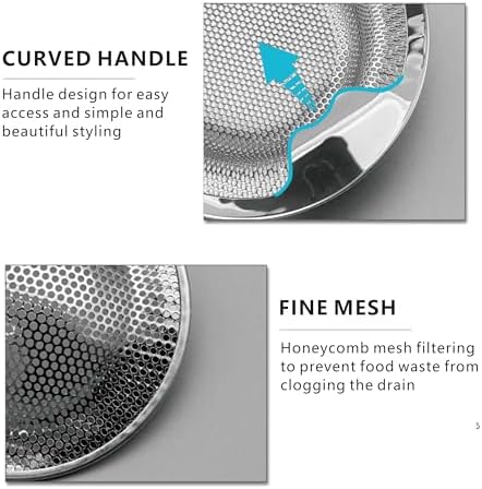 JATYP 2 Pack Stainless Steel Kitchen Sink Strainer with Upgrade Handle