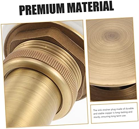 Housoutil Copper Sink Drain Stopper Pop-up Strainer