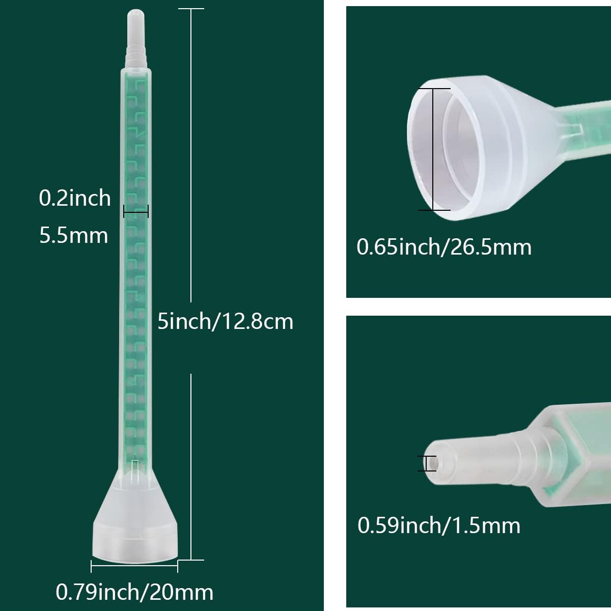 Weilan 24 Element Square Static Mixing Nozzle Tips