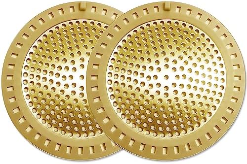 2PCS Hair Catcher Shower Drain Cover with Silicone and Stainless Steel