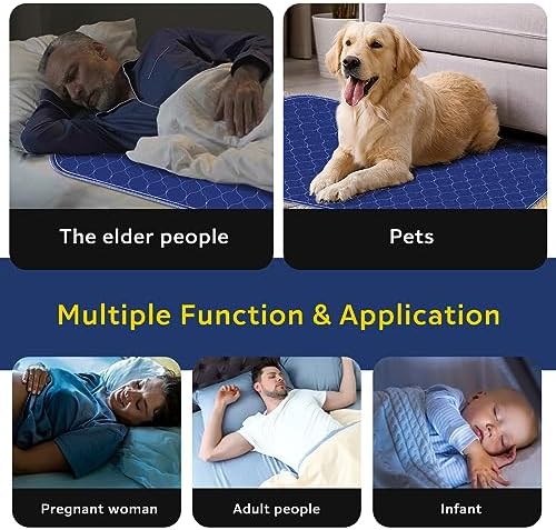 Pronior 4-Layer Waterproof Bed Pads - 24x36 Navy Blue 4 Pack