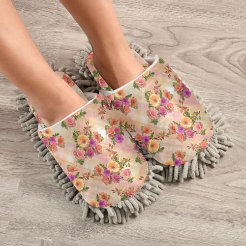 Kigai Microfiber Cleaning Slippers with Flowers
