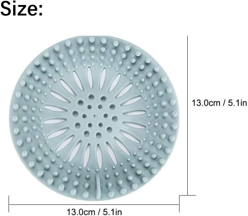 NADUSEP 4Pcs Durable Silicone Hair Catcher for Shower Drain
