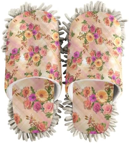 Kigai Microfiber Cleaning Slippers with Flowers