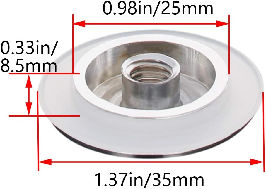 Bettomshin 2Pcs Basin Sink Drain Stopper with Push Button