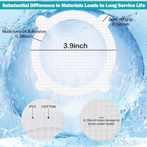 HIKIMA 60Pcs Disposable Shower Drain Cover Hair Catcher