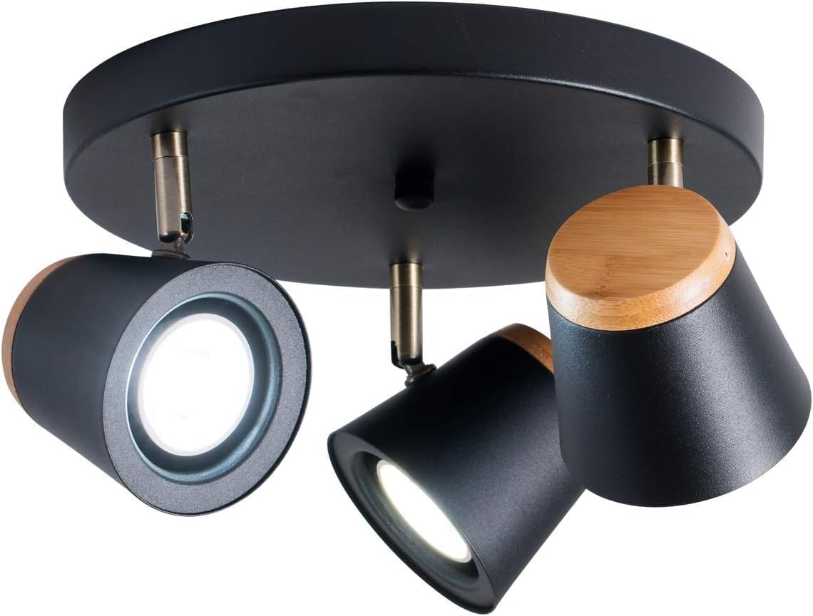 TeHenoo 3-Light Ceiling Light with Natural Bamboo Detail