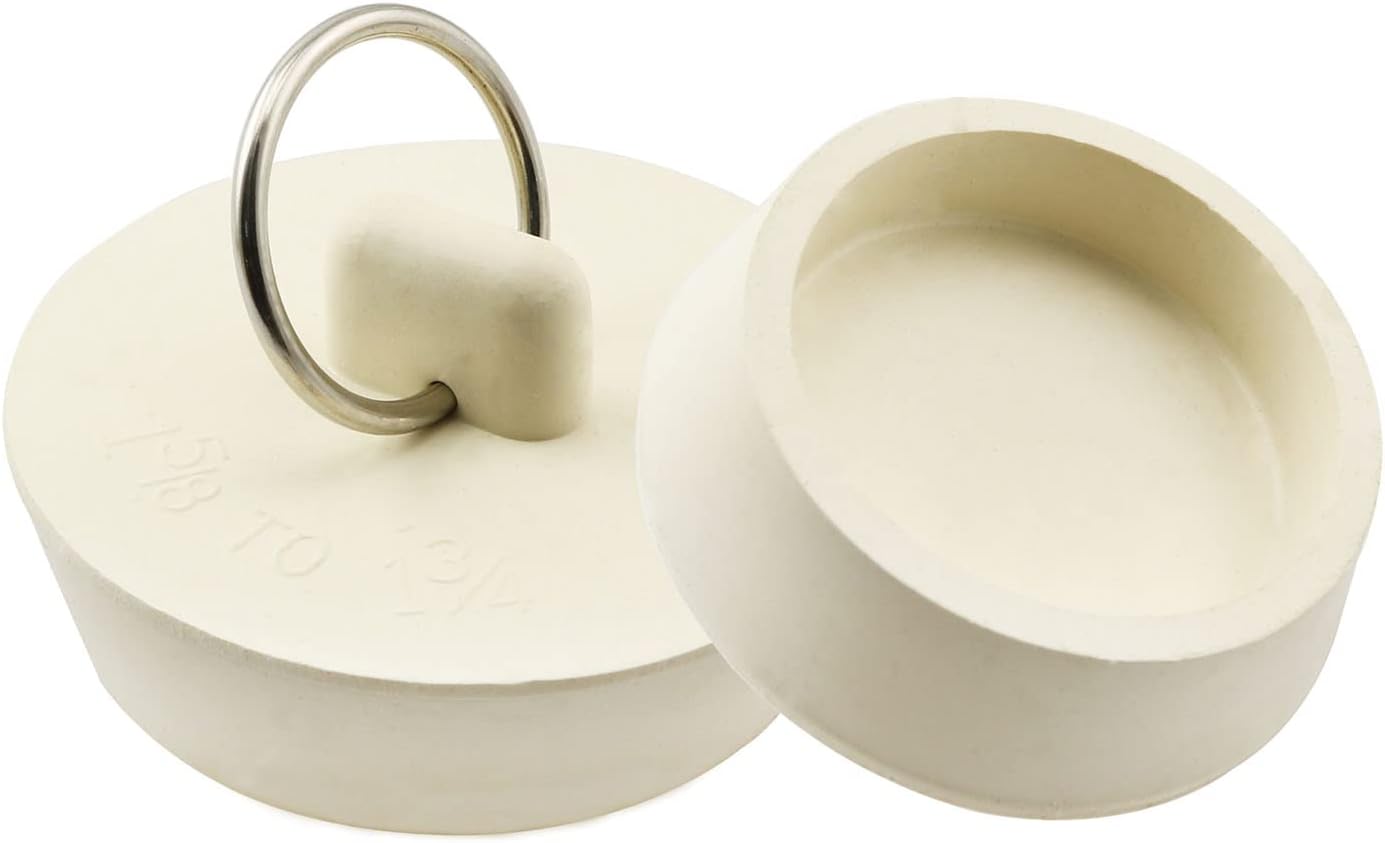 ZYAMY 4pcs White Drain Stopper with Hanging Ring 1