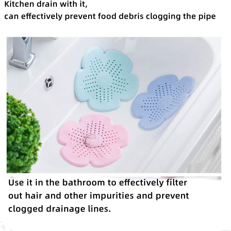 Creative Cherry Blossom Silicone Drains for Kitchen and Bath