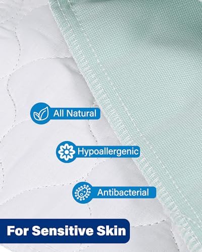 MBJERRY Washable Waterproof Incontinence Bed Pads - 24 x 34 Inch