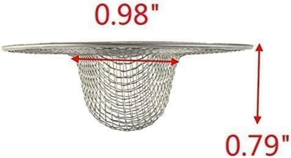 4 Pieces Silver Mesh Basin Sink Drain Strainer 2 x 079