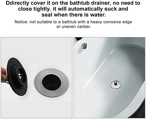 Asixx Chrome Drain Stopper with Chain for Sink and Bathtub