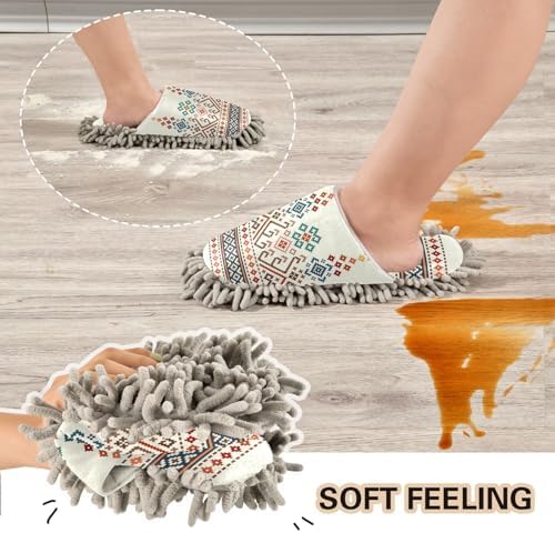 Kigai Microfiber Slippers with Ikat Pattern - Size L 1