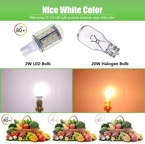 Makergroup T5 T10 LED Bulb 6pcs 2Watt Cool White 6000K Outdoor Use
