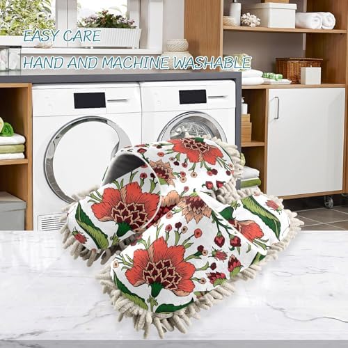 Sinestour White Mop Slippers for Floor Cleaning