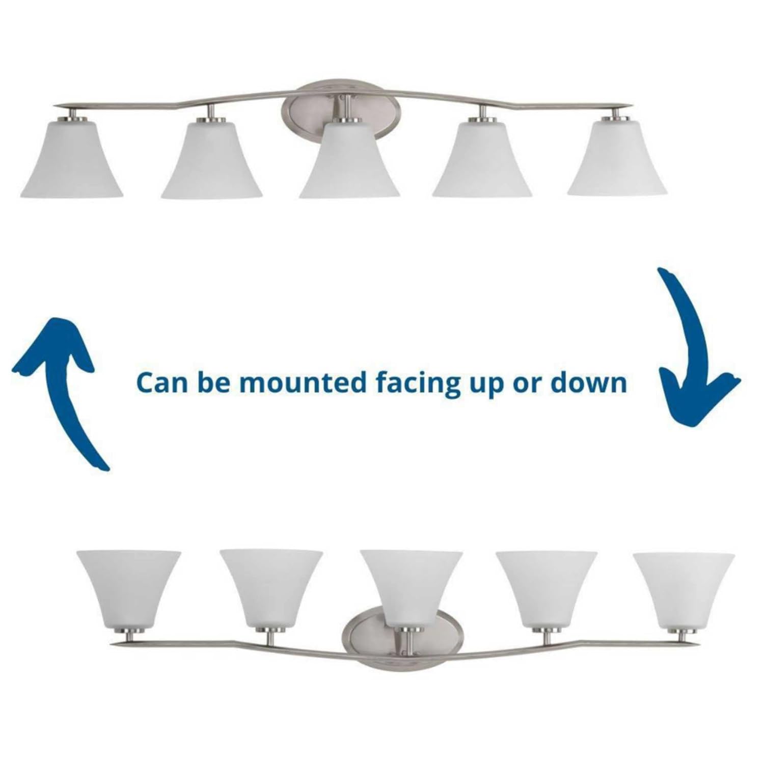 5-Light Brushed Nickel Bath Light by Progress