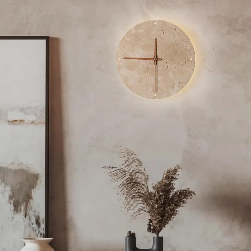 LINGCMP Marble Wall Sconce with Clock Hand